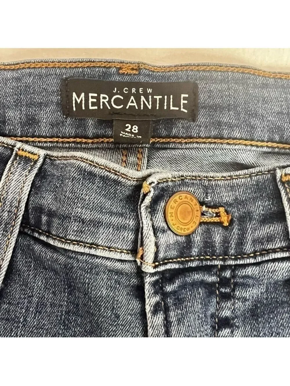 J.CREW MERCANTILE High Rise Distressed Skinny Jeans Size 28 NWT